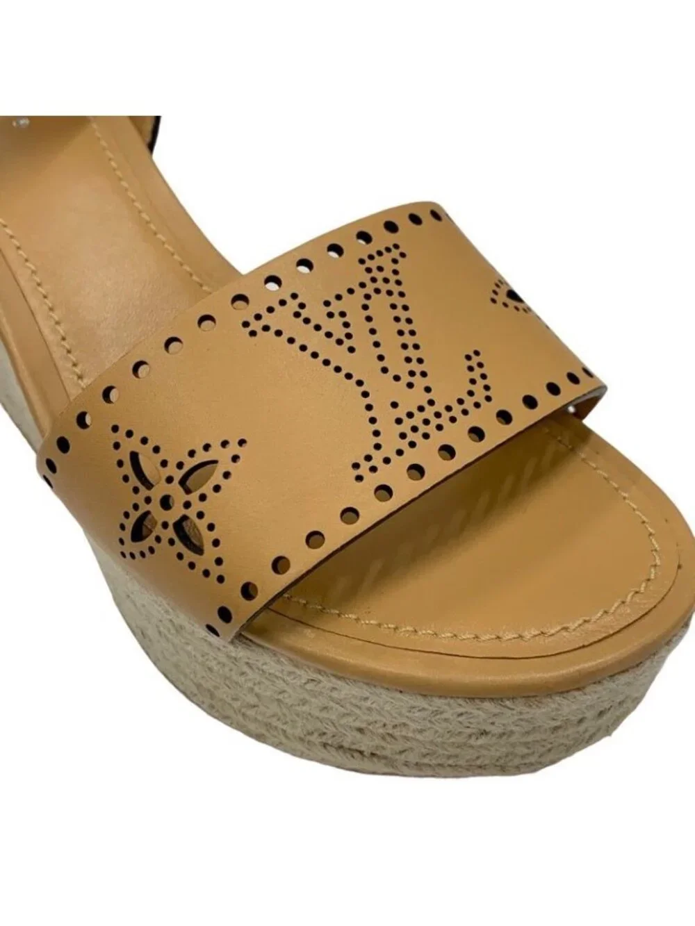 Louis Vuitton Starboard Line Sandals Shoes Leather Camel Monogram - Picture 9 of 9